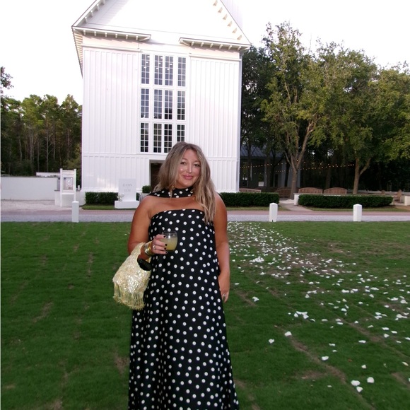 Show Me Your MuMu Dresses & Skirts - Show Me Your MuMu Black Strapless Polka Dot Maxi Dress